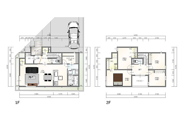 【参考プラン】4LDK、土地価格1950万円、土地面積109.09m2、建物価格1850万円、建物面積101.04m2