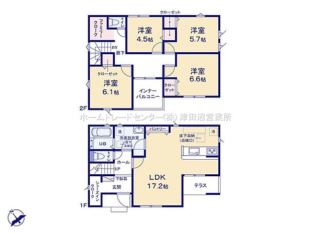 各居室に収納を完備しております。収納が豊富な住宅は居室空間がしっかりと使えるので暮らしやすさが断然に上がります。荷物を気にすることなく家具の配置をお好み通りにできるのも大きな魅力です。