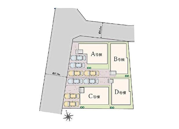 【全体区画図】家族をシアワセに導く優美な街【萱田町】に新築戸建てが登場しました。多彩な間取りプラン・多彩な充実した収納プランを実現した充実住宅となっております。いつでも御案内可能です♪ぜひお気軽にお問合せ下さい♪
