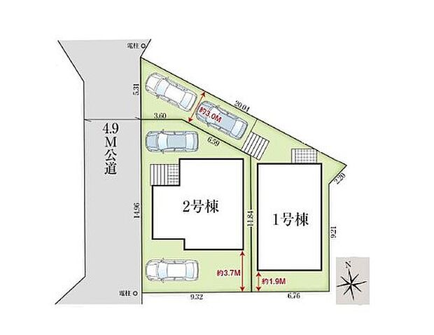 【区画図】◎駐車スペース2台可能♪
◎お買い物施設徒歩圏内に充実♪
◎お子様も喜ぶ公園多数点在♪