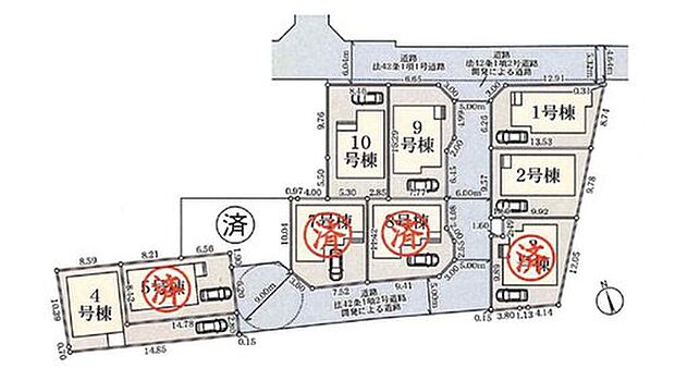 【全体区画図】家族をシアワセに導く優美な街【鎌ケ谷】に新築戸建てが登場しました。多彩な間取りプラン・多彩な充実した収納プランを実現した充実住宅となっております。いつでも御案内可能です♪ぜひお気軽にお問合せ下さい♪