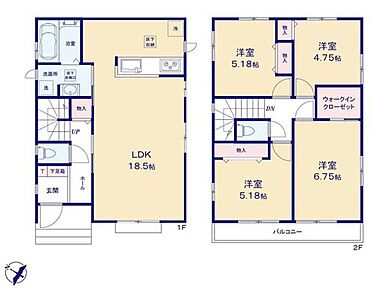 収納力豊富なウォークインクローゼットを設置。
洋服や小物類など、目的に応じてすっきり美しい収納を実現します♪ 