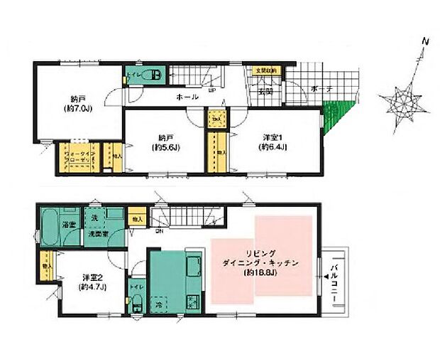 【2LDK+2S】6号棟  