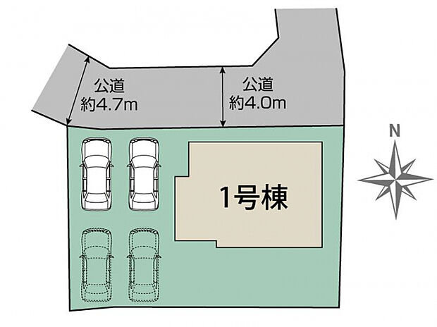 高崎市上小鳥町1棟 区画図