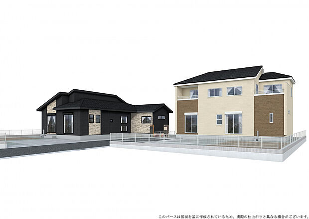 【完成予想図】1・2号棟　◎近くの完成物件へのご案内も可能です♪◎