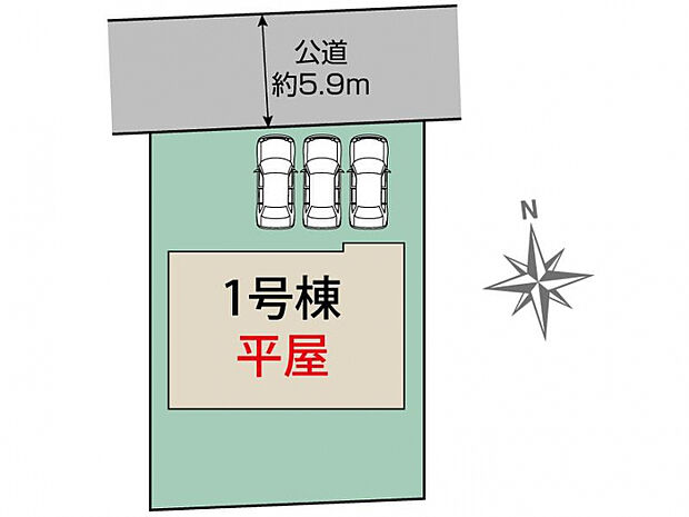 太田市新田早川町1棟 区画図