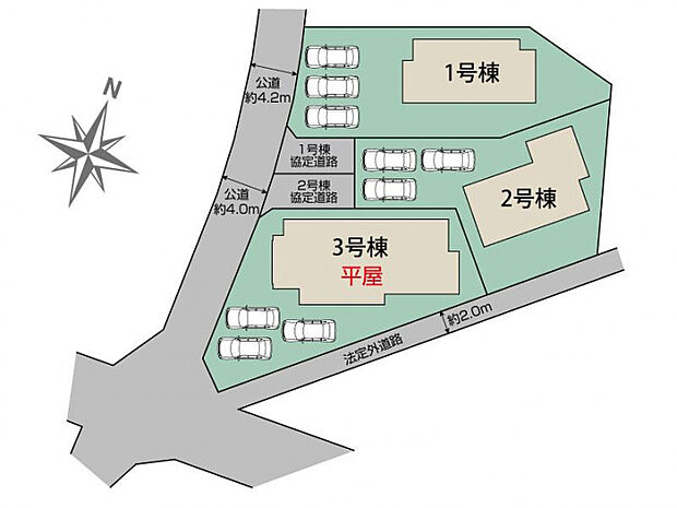 高崎市新町3棟 区画図