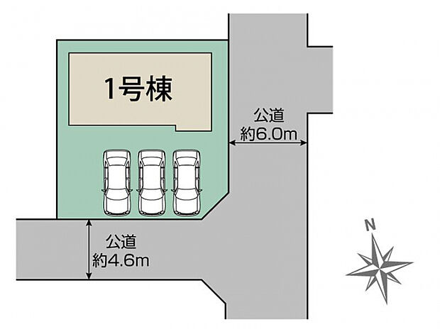 高崎市下佐野町1棟 区画図