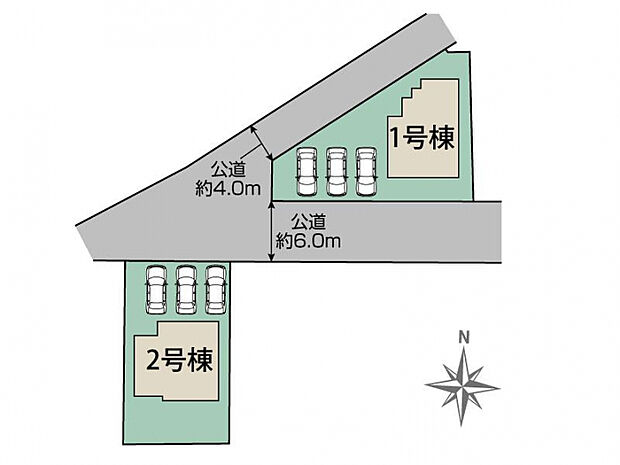 前橋市上新田町2棟 区画図