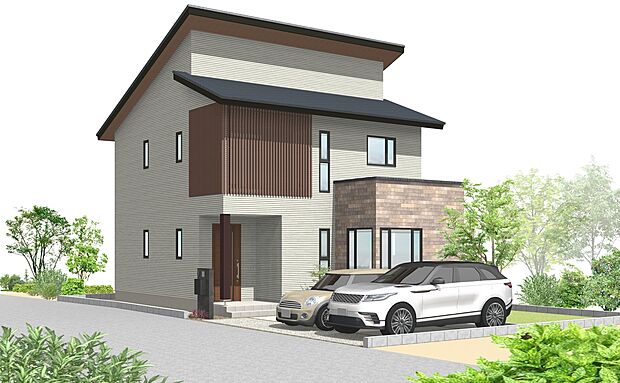 【差し掛け屋根の2階建/35.6坪】●建物プラン例（区画No.10）3LDK+シューズクローク+パントリー+W.I.C+書斎+小屋裏収納●建物面積118.00m2（35.6坪）●建物価格2800万円（税別）、外構、屋外給排水工事、その他諸経費は建物価格に含まれません。