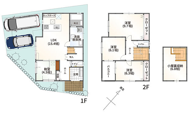 2-3-2号地 間取り図