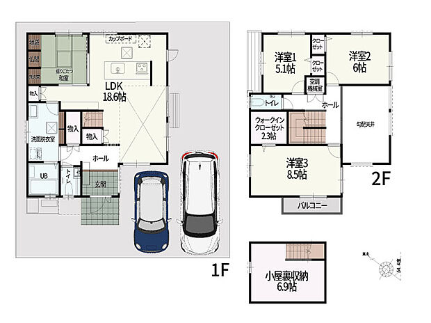 【4LDK＋小屋裏収納（固定階段付き）】只今建築計画中です。最新情報更新まで今しばらくお待ちください。