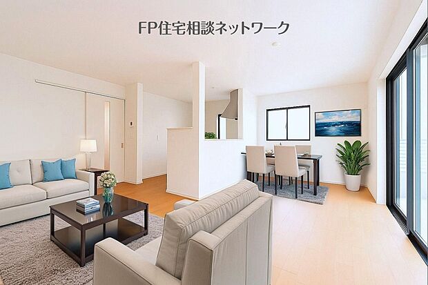 ■リビング■本画像はAIがCGで家具作成しており、実際の現地に家具は設置されておりません。また、販売価格に家具等は含まれておりません。