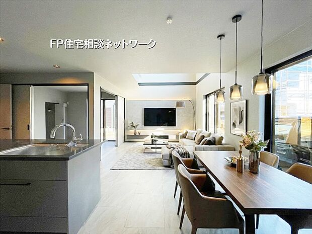 【LDK│17.6帖】  本画像はAIがCGで家具作成しており、実際の現地に家具は設置されておりません。また、販売価格に家具等は含まれておりません。