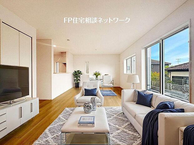 【リビング】 ■リビング■本画像はAIがCGで家具作成しており、実際の現地に家具は設置されておりません。また、販売価格に家具等は含まれておりません。