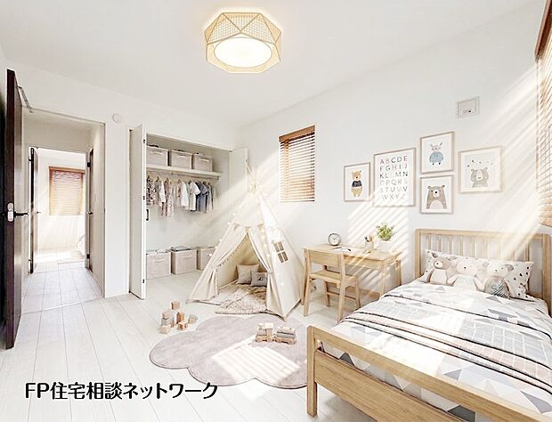 【洋室】本画像の家具等はCGイメージで販売価格に含まれず、付帯しません。なお、ブラインド設置工事は有償です。