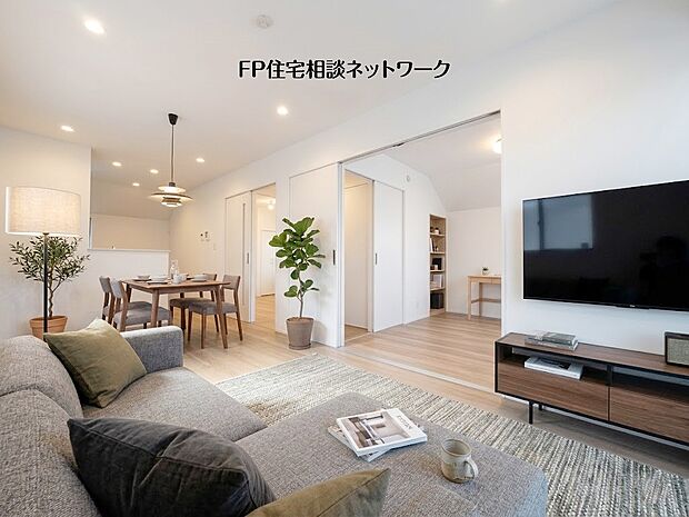 ■リビング■本画像はAIがCGで家具作成しており、実際の現地に家具は設置されておりません。また、販売価格に家具、小物等は含まれておりません。