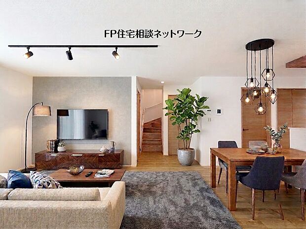 ■リビング■本画像はAIがCGで家具作成しており、実際の現地に家具は設置されておりません。また、販売価格に家具、小物等は含まれておりません。