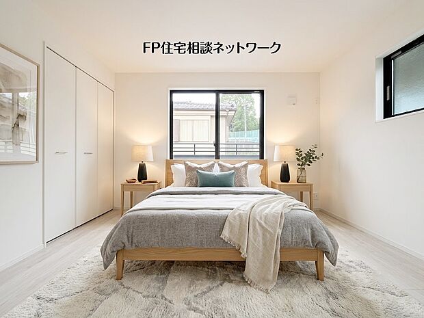 ■寝室■本画像はAIがCGで家具作成しており、実際の現地に家具は設置されておりません。また、販売価格に家具、小物等は含まれておりません。