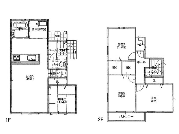 【間取図】土地価格：3730万円　プラン建物価格：1350万円　プラン間取り： 4LDK　土地面積：125.69m2　プラン建物面積 90.89m2