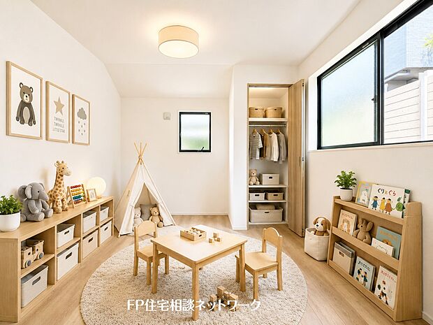 【リビング以外の居室】■子供部屋■本画像はAIがCGで家具作成しており、実際の現地に家具は設置されておりません。また、販売価格に家具、小物等は含まれておりません。