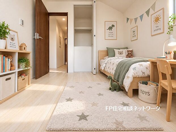 【洋室】本画像のベッド、家具、家電、小物等はCG生成の配置イメージです。販売価格にこれらは含まれません。
