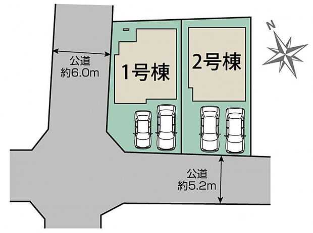 福岡市南区屋形原1丁目2棟 区画図