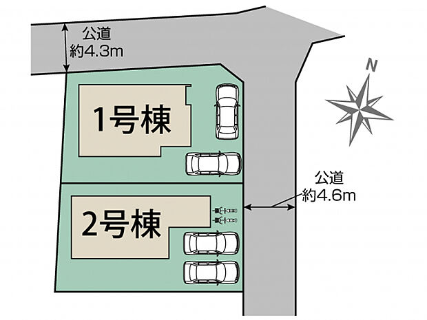福岡市南区柏原2丁目2棟 区画図