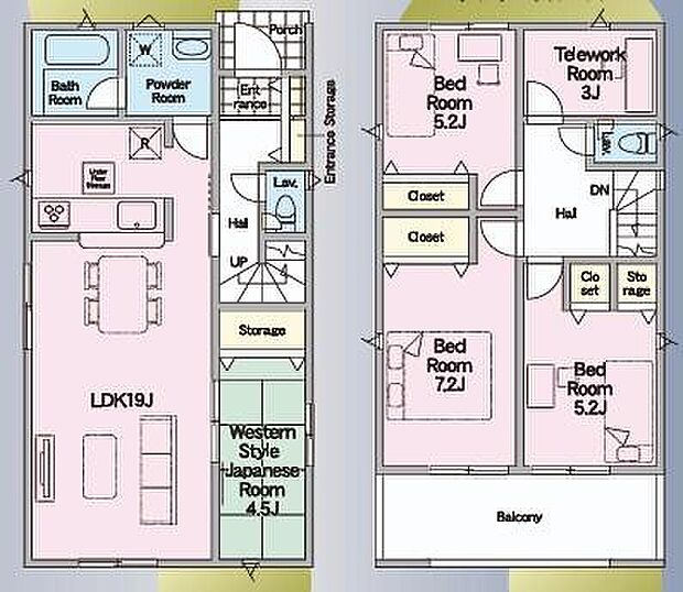(2号棟)、価格1990万円、4LDK、土地面積184.18m2、建物面積100.44m2