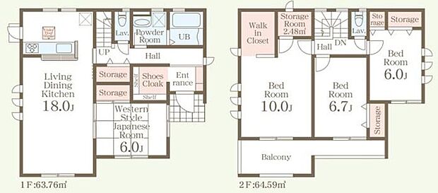 (1号棟)、価格3490万円、4LDK、土地面積227.52m2、建物面積128.35m2