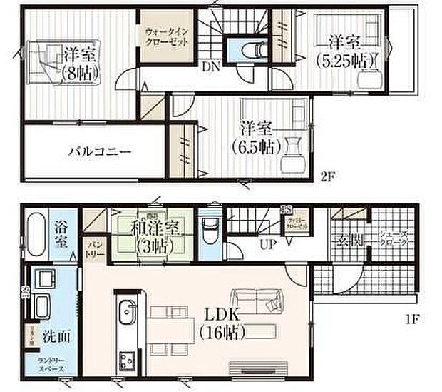 (1号棟)、価格3890万円、4LDK、土地面積147.9m2、建物面積111.37m2 