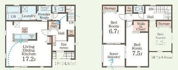 (2号棟)、価格3990万円、3LDK、土地面積249.17m2、建物面積109.3m2