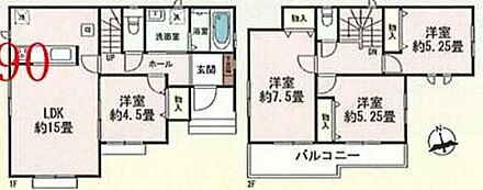 ご家族が集うLDKは広々15帖！全居室南向きで陽当たり良好♪ 