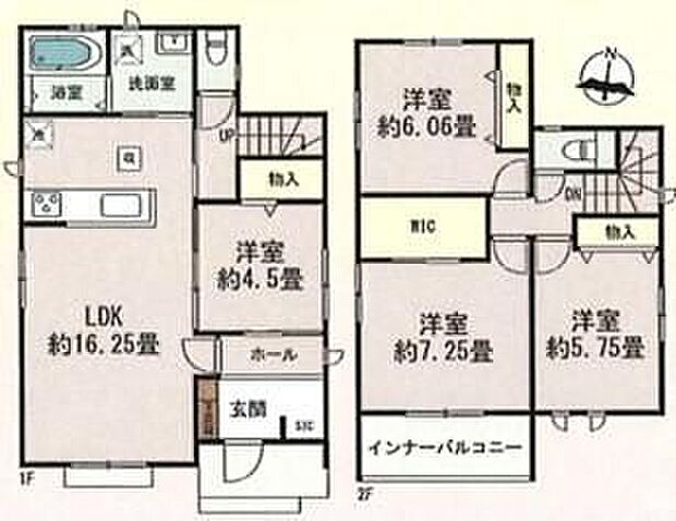 【4LDK】ご家族が集うLDKは広々16.25帖!ウォークインクローゼット完備♪