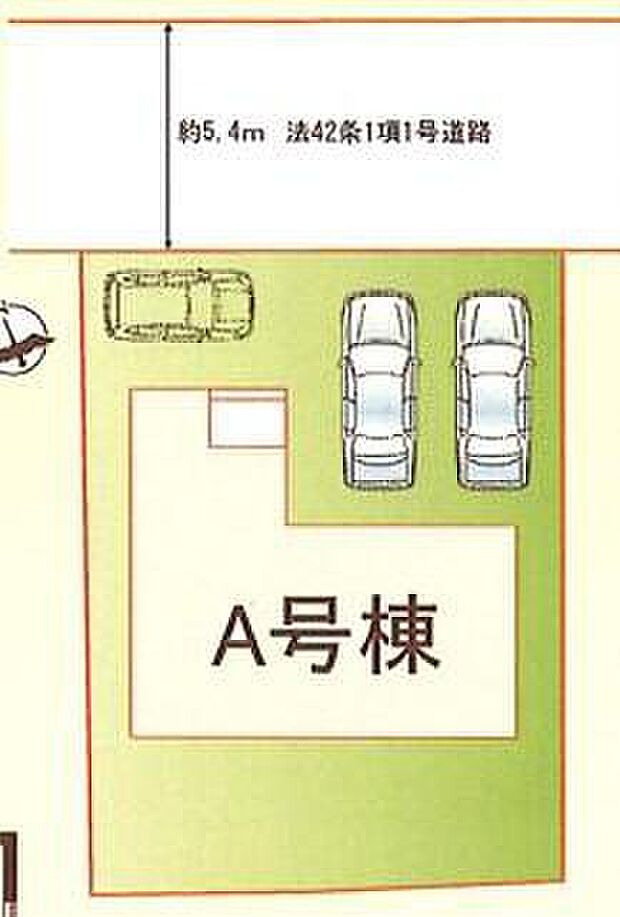 【全体区画図】カースペースは2~3台分ご用意しております。