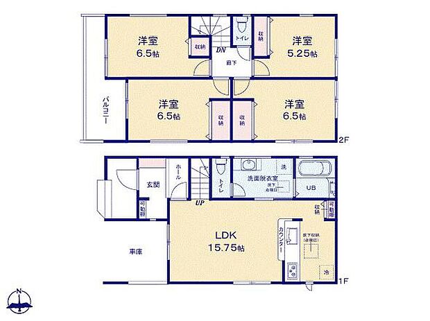 (1号棟)、価格3890万円、4LDK、土地面積92.66m2、建物面積106.92m2
