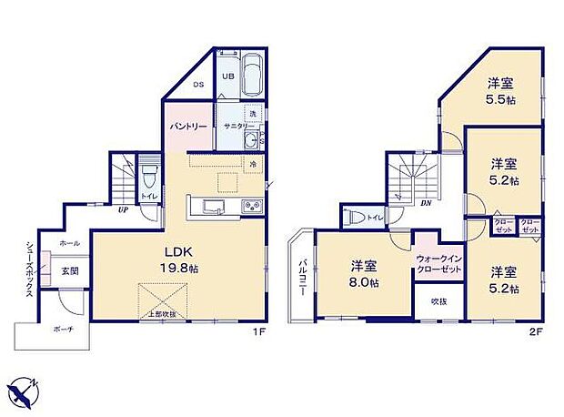 (1号棟)、価格3790万円、4LDK、土地面積160.95m2、建物面積101.97m2