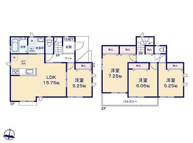 (D号棟)、価格3490万円、4LDK、土地面積129.76m2、建物面積95.64m2