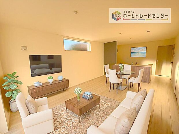 現況の物件写真に、CG による画像処理を行っています。家具、家電、照明器具、小物、カーテン、その他のイメージはCG です。