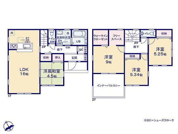 (1号棟)、価格2680万円、4LDK、土地面積137.07m2、建物面積100.6m2