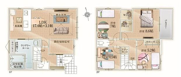 (1号棟)、価格3998万円、4LDK、土地面積120.71m2、建物面積107.74m2 