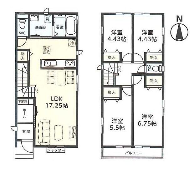 (A号棟)、価格3090万円、4LDK、土地面積123.51m2、建物面積90.46m2
