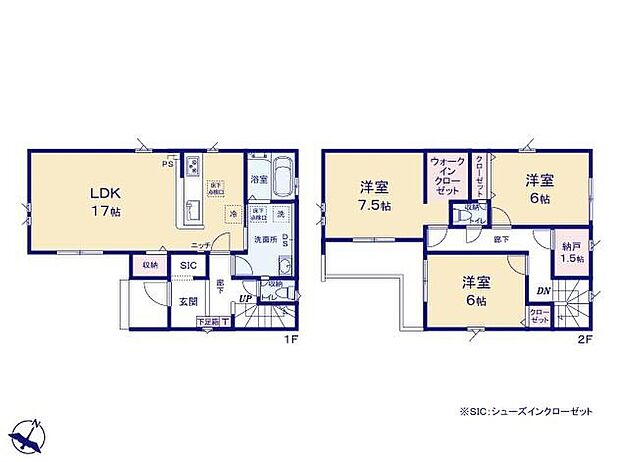 (1号棟)、価格3580万円、3LDK、土地面積104.67m2、建物面積99.36m2
