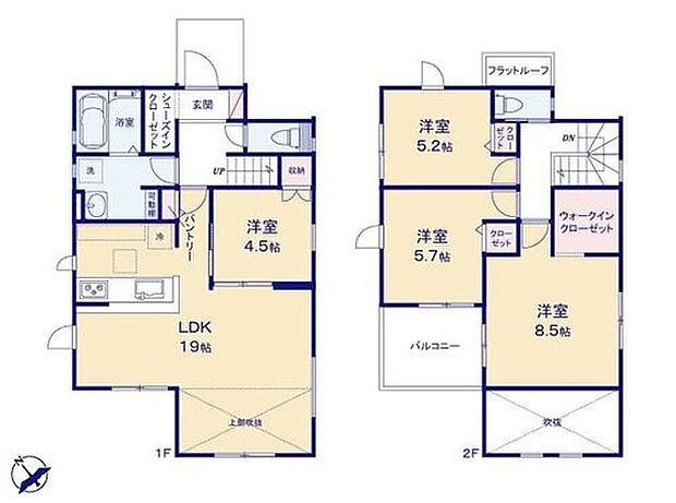 【4LDK】◆食洗機標準装備の対面キッチン
◆お部屋すっきり全室収納付き
◆ゆったり広めの洗面脱衣室♪可動棚付きでタオルや着替えなどをすっきり収納できます