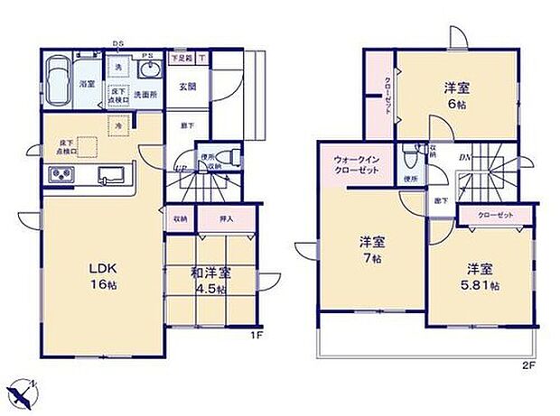 【4LDK】◆リビングが見渡せる対面キッチン
◆まとまった水回りで家事動線がスムーズ
◆お部屋すっきり全室収納付き
◆日当たり良好！南東向きバルコニー
◆リビングに和室が隣接した使い勝手の良い間取りです