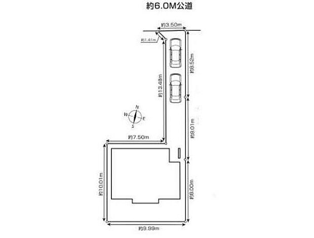 【全体区画図】◆新田駅まで徒歩25分◆蒲生南小学校まで徒歩6分
◆カースペース２台分
◆イオンレイクタウンまでお車で約12分♪お買い物も便利な閑静な住宅街です