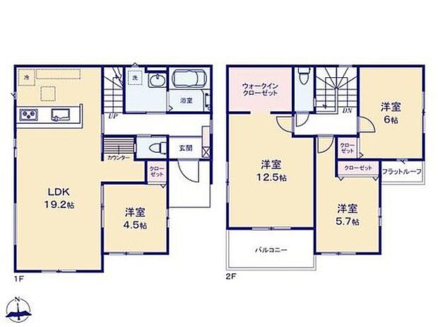 【4LDK】◆リビングが見渡せる対面キッチン♪食洗機標準装備
◆お部屋すっきり全室収納付き♪WICもあります
◆浴室乾燥機やスタディカウンターなど設備も充実しています