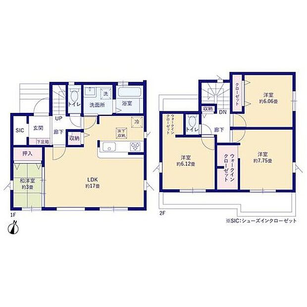 【4LDK】◆リビングが見渡せる対面キッチン
◆リビングに和室が隣接した使い勝手の良い間取り
◆全室収納付き♪2部屋にWIC、玄関にSICもあります
◆まとまった水回り設計
◆日当たり良好!南向きバルコニー