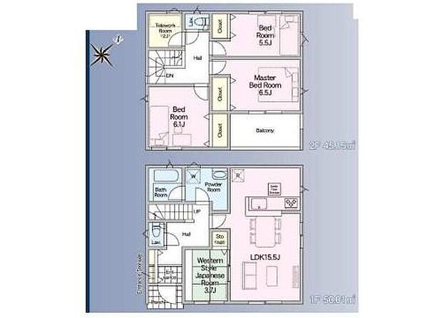 【4LDK】◆お料理しながらリビングが見渡せる対面キッチン
◆ゆとりの４ＬＤＫ♪リビングに和室が隣接した使い勝手の良い間取り
◆多用途に使えるテレワークルーム完備