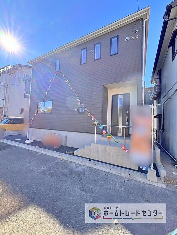 【現地外観写真】資料請求やご見学は即日対応可能♪陽当りや通風など住みやすさの工夫が満載。資料に載っていない街並みや周辺環境は、ぜひ現地で実際にお確かめください。